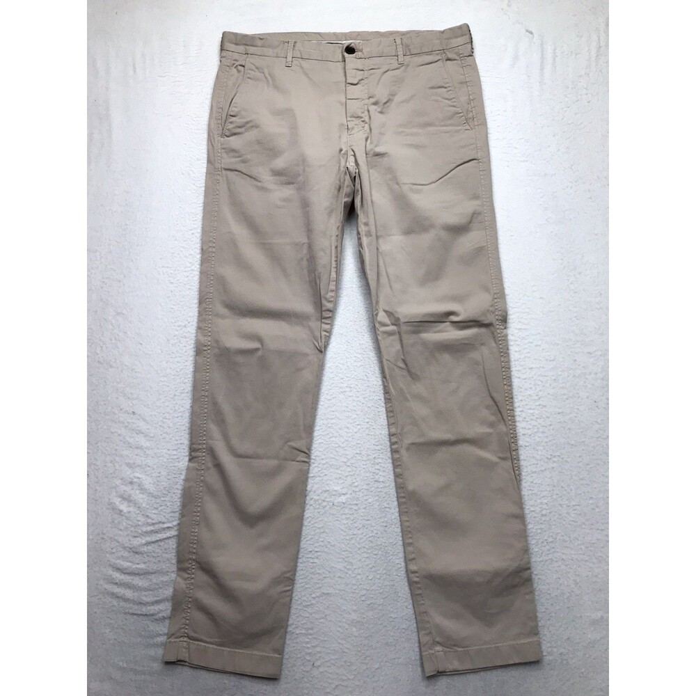NAVYBOOT NB06 Chino Pants Men 34x32 Light Beige Khaki Switzerland Stretch